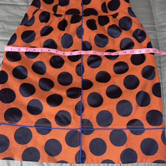 Maeve Orange and Black Polka Dot Dress - Picture 13 of 16